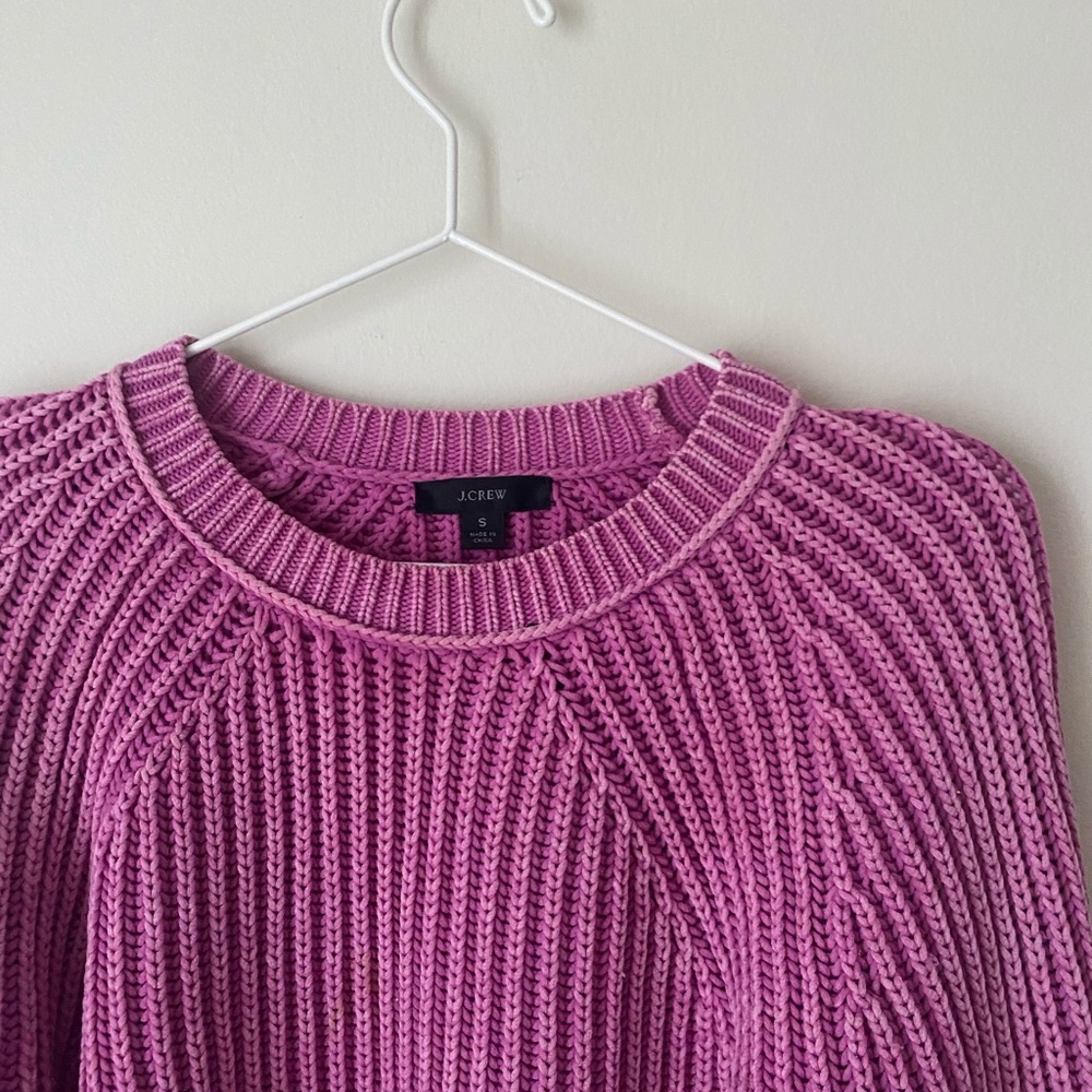 J. Crew Pink Chunky Knit Sweater